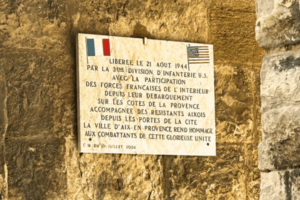 plaque commemorating the americans in provence