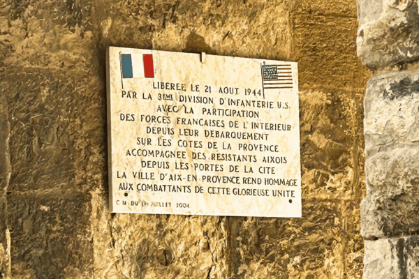 plaque commemorating the americans in provence