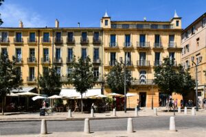 Aix-en-Provence historic streets and architecture in Provence, France